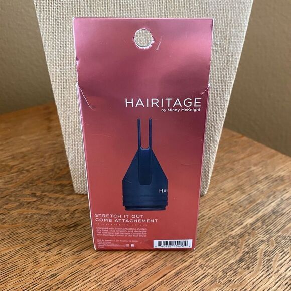 Hairitage Stretch It Out Hair Comb/Tan Raffia Headband & White Scrunchie. NWT - Picture 10 of 14